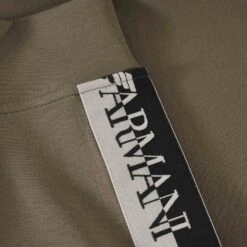 Emporio Armani Jacquard Logo Stripe Joggers - Khaki -Emporio Clothing Shop emporio armani jacquard logo stripe joggers khaki p53732 737058 image