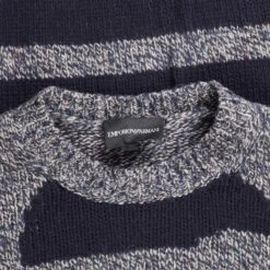 Emporio Armani Knitted Jumper - Blue -Emporio Clothing Shop emporio armani knitted jumper blue p60399 891354 image