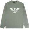 Emporio Armani Logo Sweatshirt - Salvia -Emporio Clothing Shop emporio armani logo sweatshirt salvia p60432 891329 image