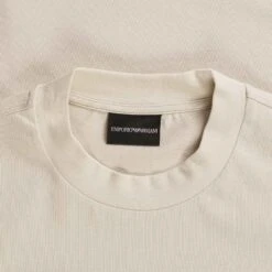 Emporio Armani Logo T-shirt - Beige -Emporio Clothing Shop emporio armani logo t shirt beige p60406 891109 image
