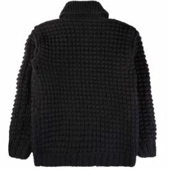 Faiz T.S Hand Knitted Waffle Oxford Cowichan - Black -Emporio Clothing Shop faiz t s hand knitted waffle oxford cowichan black p61035 906178 image