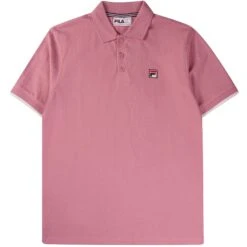 Fila Vintage Custom Two Button Tipped Rib Basic Polo - Foxglove