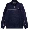 Fila Vintage Duke Velour 1/4 Zip With Piping - Navy -Emporio Clothing Shop fila vintage duke velour 1 4 zip with piping navy p56187 800499 image