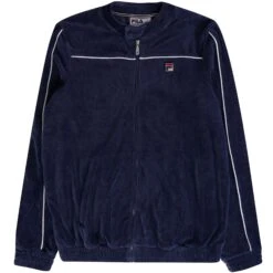 Fila Vintage Fonzo Velour Track Top - Navy