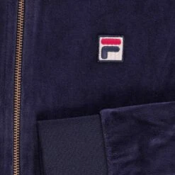 Fila Vintage Marc Velour Track Jacket - Fila Navy -Emporio Clothing Shop fila vintage marc velour track jacket fila navy p60717 900630 image
