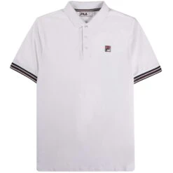 Fila Vintage Omari Heritage Stripe Polo Shirt - White
