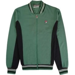 Fila Vintage Settanta Baseball Track Jacket - Dark Forest