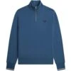 Fred Perry 1/2 Zip Track Top - Midnight Blue 2 Fred Perry 1/2 Zip Track Top - Midnight Blue -Emporio Clothing Shop fred perry 1 2 zip track top midnight blue p59577 878683 image