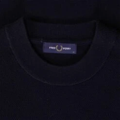 Fred Perry Bold Cuff Knitted T-Shirt - Navy -Emporio Clothing Shop fred perry bold cuff knitted t shirt navy p56234 802879 image