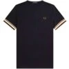 Fred Perry Bold Tipped Piqué T-Shirt - Black