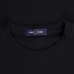Fred Perry Bold Tipped Piqué T-Shirt - Black -Emporio Clothing Shop fred perry bold tipped pique t shirt black p59487 877012 image