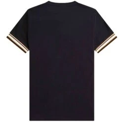 Fred Perry Bold Tipped Piqué T-Shirt - Black -Emporio Clothing Shop fred perry bold tipped pique t shirt black p59487 877022 image