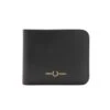 Fred Perry Burnished Leather Billfold Wallet - Black -Emporio Clothing Shop fred perry burnished leather billfold wallet black p58884 859544 image