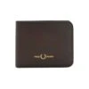 Fred Perry Burnished Leather Billfold Wallet - Oxblood -Emporio Clothing Shop fred perry burnished leather billfold wallet oxblood p58885 859547 image