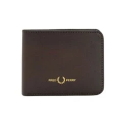 Fred Perry Burnished Leather Billfold Wallet - Oxblood