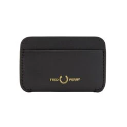 Fred Perry Burnished Leather Cardholder - Black