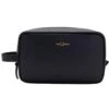 Fred Perry Burnished Leather Washbag - Black
