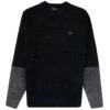 Fred Perry Chenille Rib Jumper - Black -Emporio Clothing Shop fred perry chenille rib jumper black p60590 895400 image