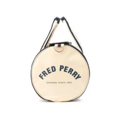 Fred Perry Classic Barrel Bag - Navy/Ecru -Emporio Clothing Shop fred perry classic barrel bag navy ecru p44638 467703 image