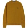Fred Perry Classic Crew Neck Jumper - Dark Caramel -Emporio Clothing Shop fred perry classic crew neck jumper dark caramel p59575 878882 image