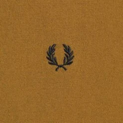 Fred Perry Classic Crew Neck Jumper - Dark Caramel -Emporio Clothing Shop fred perry classic crew neck jumper dark caramel p59575 878892 image