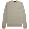 Fred Perry Classic Crew Neck Jumper - Dark Oatmeal