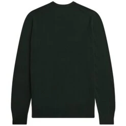 Fred Perry Classic Crew Neck Jumper - Night Green -Emporio Clothing Shop fred perry classic crew neck jumper night green p59573 878917 image
