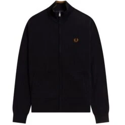 Fred Perry Classic Zip Through Cardigan - Black
