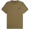 Fred Perry Contrast Tape Ringer T-Shirt - Shaded Stone