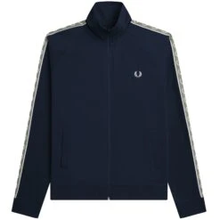 Fred Perry Contrast Tape Track Jacket - Navy