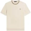 Fred Perry Crew Neck Piqué T-Shirt - Oatmeal -Emporio Clothing Shop fred perry crew neck pique t shirt oatmeal p59491 877181 image
