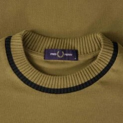 Fred Perry Crew Neck Pique T-Shirt - Shaded Stone -Emporio Clothing Shop fred perry crew neck pique t shirt shaded stone p58222 849406 image
