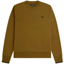 Fred Perry Crew Neck Sweatshirt - Dark Caramel