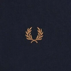 Fred Perry Crew Neck Sweatshirt - Navy And Caramel -Emporio Clothing Shop fred perry crew neck sweatshirt navy and caramel p59581 878932 image