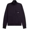 Fred Perry Funnel Neck Track Jacket - Black