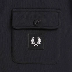 Fred Perry Funnel Neck Track Jacket - Black -Emporio Clothing Shop fred perry funnel neck track jacket black p59455 877215 image
