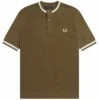 Fred Perry K5 Textured Front Knitted Henley - Shaded Stone -Emporio Clothing Shop fred perry k5 textured front knitted henley shaded stone p57393 830729 image