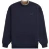 Fred Perry Knitted Rib Sweatshirt - Navy -Emporio Clothing Shop fred perry knitted rib sweatshirt navy p56841 817435 image