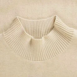 Fred Perry Laurel Wreath Mock Neck Jumper - Oatmeal -Emporio Clothing Shop fred perry laurel wreath mock neck jumper oatmeal p60304 885628 image