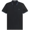 Fred Perry M3600 Twin Tipped Polo Shirt - Black And Midnight Blue -Emporio Clothing Shop fred perry m3600 twin tipped polo shirt black and midnight blue p59476 876919 image