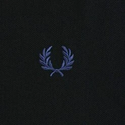 Fred Perry M3600 Twin Tipped Polo Shirt - Black And Midnight Blue -Emporio Clothing Shop fred perry m3600 twin tipped polo shirt black and midnight blue p59476 876931 image