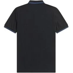 Fred Perry M3600 Twin Tipped Polo Shirt - Black And Midnight Blue -Emporio Clothing Shop fred perry m3600 twin tipped polo shirt black and midnight blue p59476 876937 image