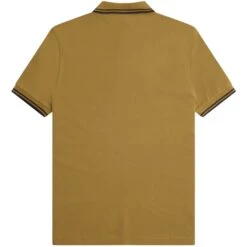 Fred Perry M3600 Twin Tipped Polo Shirt - Dark Caramel -Emporio Clothing Shop fred perry m3600 twin tipped polo shirt dark caramel p59480 877141 image