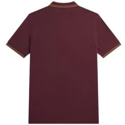 Fred Perry M3600 Twin Tipped Polo Shirt - Oxblood -Emporio Clothing Shop fred perry m3600 twin tipped polo shirt oxblood p59477 877175 image