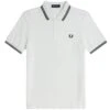 Fred Perry M3600 Twin Tipped Polo Shirt - White -Emporio Clothing Shop fred perry m3600 twin tipped polo shirt white p57610 835759 image