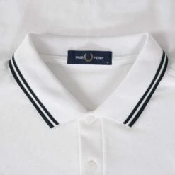 Fred Perry M3600 Twin Tipped Polo Shirt - White -Emporio Clothing Shop fred perry m3600 twin tipped polo shirt white p57610 835764 image