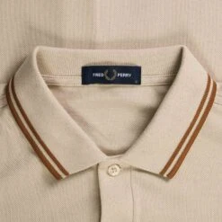 Fred Perry M3636 Long Sleeve Polo Shirt - Oatmeal -Emporio Clothing Shop fred perry m3636 long sleeve polo shirt oatmeal p59486 876817 image