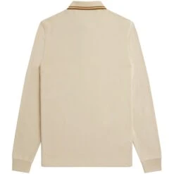 Fred Perry M3636 Long Sleeve Polo Shirt - Oatmeal -Emporio Clothing Shop fred perry m3636 long sleeve polo shirt oatmeal p59486 876829 image