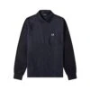 Fred Perry M5 Pique Panel Long Sleeved Shirt - Navy