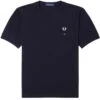 Fred Perry Pocket Detail Piqué T-Shirt - Navy -Emporio Clothing Shop fred perry pocket detail pique t shirt navy p53343 779473 image